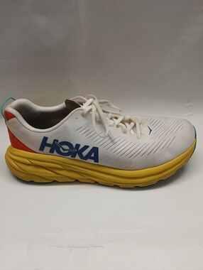 Hoka One One Rincon3  White & Yellow Running Shoe